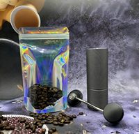 Sachet Doypack Personnalisé en Mylar Holographique, Anti-odeur, Qualité Alimentaire, avec Fenêtre Transparente, Fermeture Ziplock, Effet Laser Arc-en-ciel