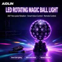 Lumière de scène LED à rotation infinie à 360° haute luminosité, boule magique à 6 couleurs, contrôle sonore, lumière de boule disco pour événements en boîte de nuit
