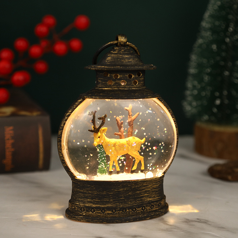 Ciervo navideño dorado cepillado