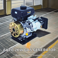 Générateur DC silencieux 5kW 10kW 4 temps avec démarrage automatique pour VE 48-72V 50Hz, prolongateur d'autonomie, essence/diesel, étanche, léger
