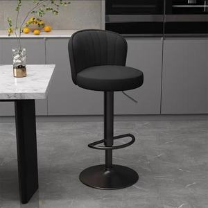 Taburete alto moderno para uso doméstico, silla <span class=keywords><strong>de</strong></span> barra giratoria silenciosa, respaldo cómodo, ruedas <span class=keywords><strong>de</strong></span> PU <span class=keywords><strong>de</strong></span> calidad ajustables para cajero - Product Image 4