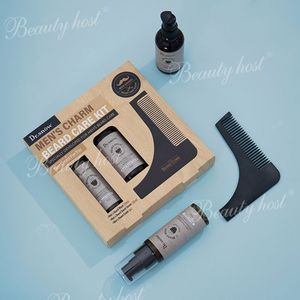 In Stock Factory <b>Beard</b> <b>Care</b> Serum Comb Kit Wash Shampoo Conditioner Serum Styling Growth Oil for Men Grooming Set for Face Hair - Product Image 3