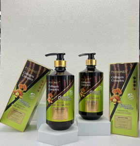 Champú de Aceite de Argán <span class=keywords><strong>con</strong></span> Complejo de <span class=keywords><strong>Colágeno</strong></span> Orgánico, Champú Reparador Anticaída, Champú <span class=keywords><strong>y</strong></span> Acondicionador de Queratina - Product Image 4