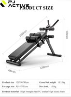 PINJIAN Banc de Musculation Multifonctionnel pour Fitness à Domicile, Équipement Réglable pour Exercices Abdominaux