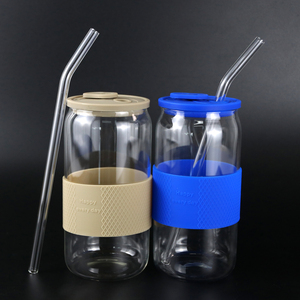 4pcs Set Large Beer Glasses16 oz Can Shaped Beer Glasses Tumbler Iced Coffee and Soda <strong>Bubble</strong>/ <strong>Boba</strong> Tea Cup Wine Cups - Product Image 3