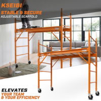 Plateforme d'échafaudage mobile réglable, échafaudage en acier portable sur roues, OEM/ODM personnalisable, garantie 3 ans, intérieur/extérieur