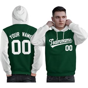 Sudadera con Capucha Personalizada con Nombre y Número, Unisex, Verde y Blanca, Estilo Jersey de Equipo - Product Image 1