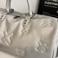 Sac de sport et de loisirs tendance grande capacité, imperméable, multifonctionnel, pour week-end, en PU de haute qualité avec fermeture éclair
