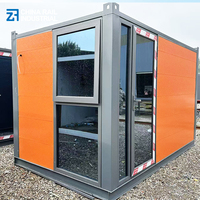 Conteneur mobile extensible 10-40 pieds, type maison/appartement de camping, avec extension double aile, 3 chambres, 1 salon, cuisine et salle de bain