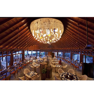 Sáng Tạo Maldives khách sạn năm sao cao cấp sang trọng bàn ăn và ghế tiệc HPL Veneer khách sạn nội thất phòng ngủ đầy đủ - Product Image 1