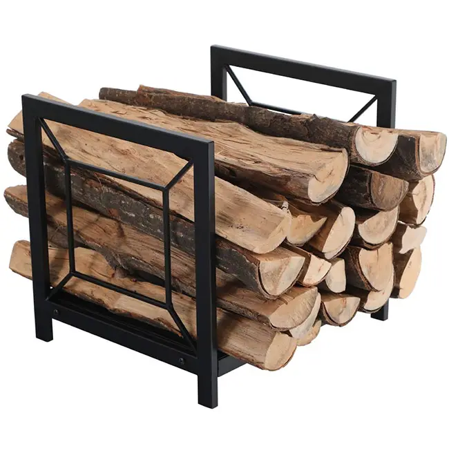 Heavy Delicate Duty Best Choice Products Black Metal Wood Rack Extendable Log Holder Fireplace Tools Cast Iron Log Holder