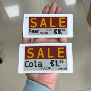 2.13 Inch E Ink Display Wireless Wifi Smart Price Tag Esl Eas System E-Ink E-<b>Paper</b> Digital Price Label Electronic Shelf For Mall - Product Image 1