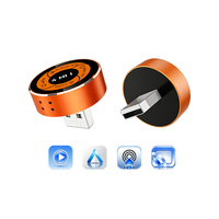 Caja Inalámbrica 4 en 1 para Carplay, Sistema Linux, Android Auto, Airplay, Miracast, Duplicación de Pantalla, Conexión por Cable, WiFi 2.4G/5G + Portátil