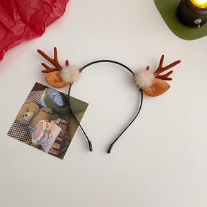 Diadema Navideña con Cuernos <span class=keywords><strong>de</strong></span> <span class=keywords><strong>Ciervo</strong></span> y Orejas <span class=keywords><strong>de</strong></span> Animal, Disfraz <span class=keywords><strong>de</strong></span> Reno para Fiestas <span class=keywords><strong>de</strong></span> Navidad y Halloween - Product Image 6