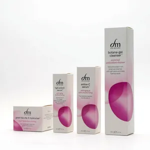 大豆油墨印刷定制奢华护肤包装可回收牛皮纸折叠化妆品包装盒 - Product Image 1