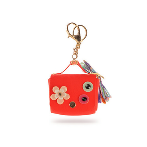 Portachiavi a Forma di Fiore, Mini Borsa con Ciondolo per Chiavi e Accessorio per Borsetta - Product Image 1