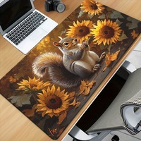 Écureuil en tournesols beaux tapis de souris de jeu PC élégants tapis de joueur Teclado tapis de tapis ergonomique tapis de bureau pour ordinateur portable 900X400
