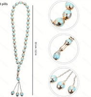 Vente en Gros de Perles de Tasbih Faites à la Main, Pas Chères, 33 Perles, Tasbih Islamique en Acrylique, Bois, Cristal, pour la Prière Musulmane