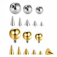 Maßgefertigte Titan-Schraubkugeln Zubehör Körperschmuck Ersatzringe Lippen-Nippel-Augenbrauen-Piercings Dehnringe