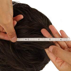 TOPUNIQUE Hoogwaardig Volledig Haarwerk Zuid-Indiase Tempel Remy Echt Menselijk Haar Vervangingssysteem Hoogwaardig Heren Toupet TUL04 - Product Image 5