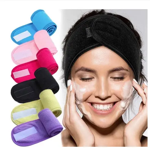 Towel Head Band Spa Face Wash Makeup Sweat Head Wrap Non-slip Stretchable Washable Headband Hair band for Sports Hairbands