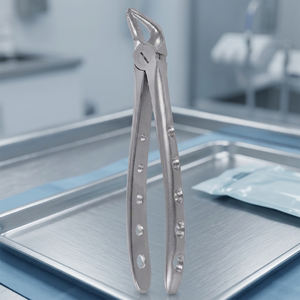 คีมถอนฟัน BK IND CE Certified Dental Extraction Forceps Fig. ฟันกรามบนขวา 65R สีเงิน แบบแมนนวล ด้ามจับแบบมีลายคลื่น คลาส I 30 ตำแหน่งขากรรไกร - Product Image 6