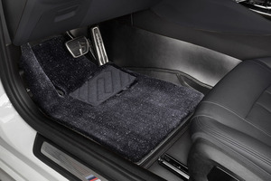 Tapis de voiture de luxe dorés en fibre de carbone, tapis de sol 3D pour voiture - Product Image 4