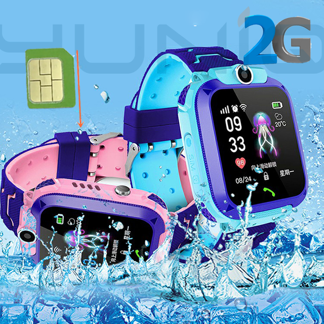 Yuniq Montres Pour Enfants 2025 Lbs Tracker Safety Children Connected No Waterproof Square Android Smart Watch SOS Button Q12