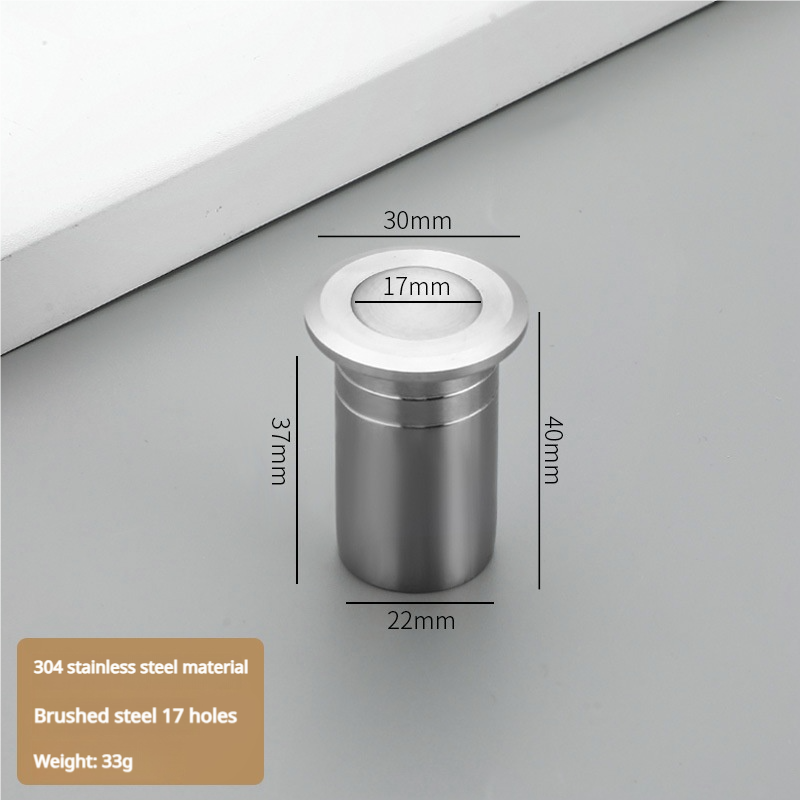 304 engrosada-17 agujeros (acero cepillado)