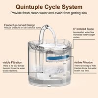 Fontaine à eau automatique portable et élégante pour animaux de compagnie, en plastique, à température constante, pour chats