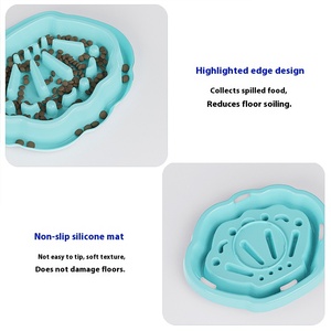 2025 <span class=keywords><strong>New</strong></span> <span class=keywords><strong>Arrival</strong></span> Pet Slow Feeder Bowl para Cães Gatos Anti-Asfixia e Anti-Tip Pet Food Bowl para cachorro e gatinho - Product Image 5