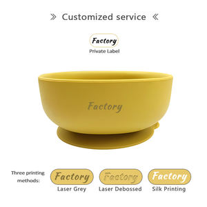 Cuenco de succión de silicona para bebés, plato infantil de grado alimenticio, cuencos para niños sin BPA, novedad - Product Image 4