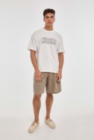 Imperio Shop Unisex-T-Shirt aus Baumwolle, normale Passform, lässig, für Herren, Papageien-Design, atmungsaktiv, weiß, kurzärmelig