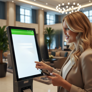 Kiosque de paiement hospitalier WENJIE Totem <span class=keywords><strong>Borne</strong></span> 21,5'' avec télémédecine, 20 points tactiles, conception modulaire et lecteur QR - Product Image 6