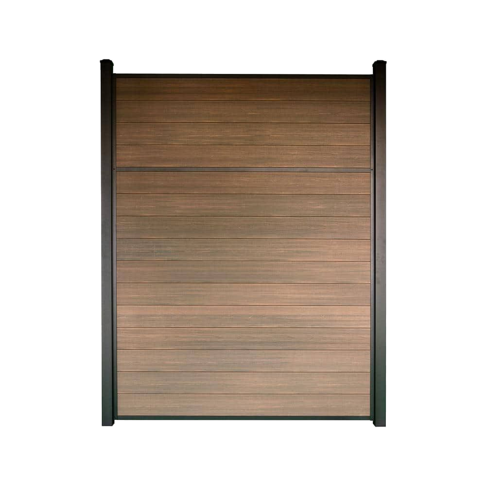 Easily Assembled Outdoor WPC Garden Fence Frame Anti-UV Windproof Composite Yard Fence Panels for Home Garden Yard Pool Fencing