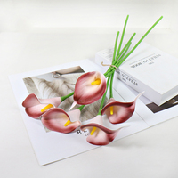 Bunga Calla Lily Mini Buatan Tangan PU Realistis Impor dari Cina, Dekorasi Rumah, Perlengkapan Fotografi Pernikahan, Sentuhan Lembut