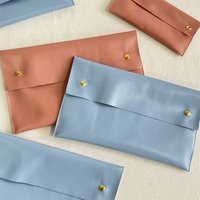 BSCI gros bleu voyage trousse de toilette avec poignée en cuir PU maquillage personnalisé étanche sacs à cosmétiques enveloppe trousse de maquillage