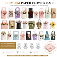 Bolsa de Regalo de Lujo con Espejo Plateado y Diseño Floral, Superficie Cromada Reflectante, para Presentaciones de Alta Gama en Instagram