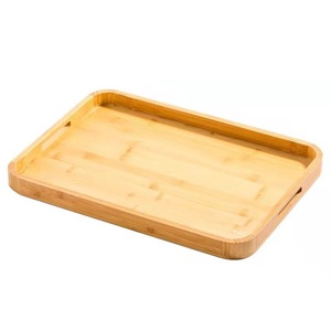 Plateau de service rectangulaire en bambou et bois, couleur bois, style simple, pour thé, gâteau, pain, usage domestique - Product Image 5