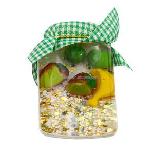 Imán de Refrigerador Acrílico con Forma de Frasco, Líquido, con Figuras de Frutas, Purpurina, Flotadores Personalizados, Decoración para el Hogar, Promoción - Product Image 5