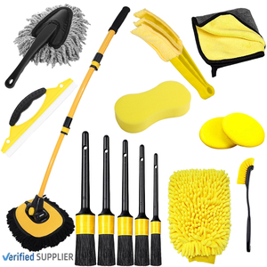 Kit di Pulizia per <span class=keywords><strong>Auto</strong></span> da 15 Pezzi in Plastica/Microfibra con Spazzole a Setole Morbide per Uso Interno - Product Image 1