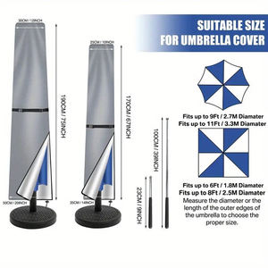 Personnalisé Grande Taille Haute Qualité Extérieur Étanche À La Poussière Parapluie Couverture <span class=keywords><strong>Parasol</strong></span> Couverture - Product Image 2