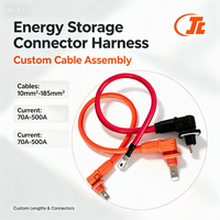 Câble de stockage d'énergie haute tension 10mm²-185mm² avec connecteur M8 70A-500A pour connexion de batterie