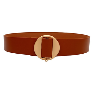Ceinture en cuir véritable 4x105cm noire et marron avec boucle dorée pour femmes et hommes - Product Image 1