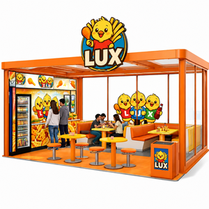 ออกแบบซุ้มอาหารฟาสต์ฟู้ดทันสมัย LUX ซุ้มอาหารแบรนด์เฉพาะตัว ตกแต่งร้านเบอร์เกอร์ เฟอร์นิเจอร์ร้านอาหารเชิงพาณิชย์ - Product Image 4