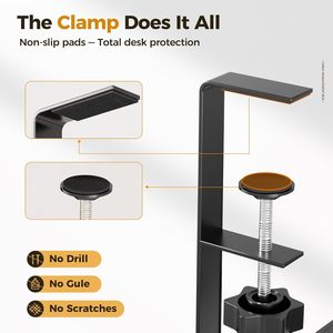 Bandeja Organizadora de Cables Metálica para Debajo del Escritorio, Sin Necesidad de Perforar, para Hogar, Oficina y Escritorio de Pie - Product Image 2