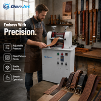 Máquina Neumática de Estampado y Grabado en Cuero GL-Y22B, Rodillo de Presión de 0.8T, Prensa de Calor para Patrones, Cinta de 138mm de Ancho para Bolsos, Zapatos y Muebles