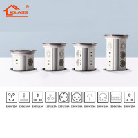 Prise de table automatique de levage électrique 3 prises allemandes + USB + type c 18W charge sans fil + Audio f