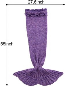 <span class=keywords><strong>Couverture</strong></span> en tricot pour enfants, motif sirène, cadeau amusant pour enfants, vente en gros Kingworth - Product Image 6