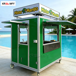 Chariot de vente ambulant multifonctionnel pour l'extérieur, idéal pour café, bonbons et autres produits - Product Image 4